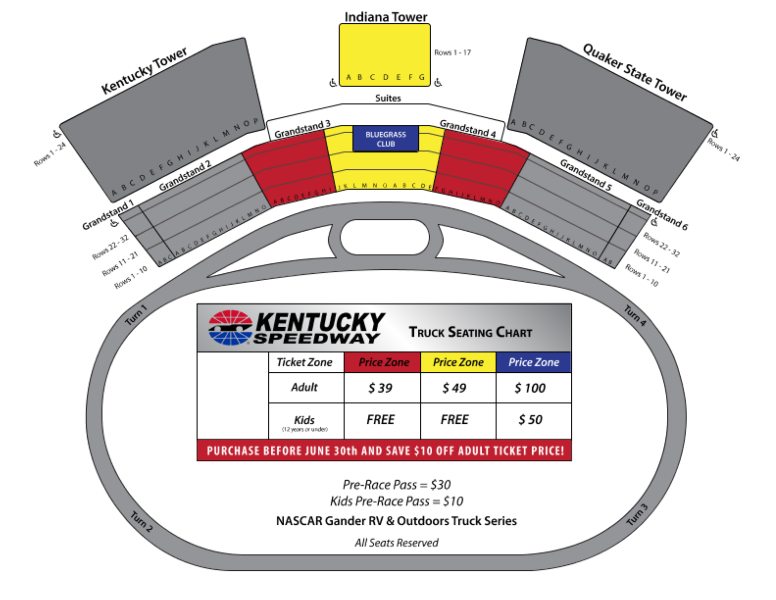 seating chart get tickets kentucky speedway charlotte motor speedway seating chart